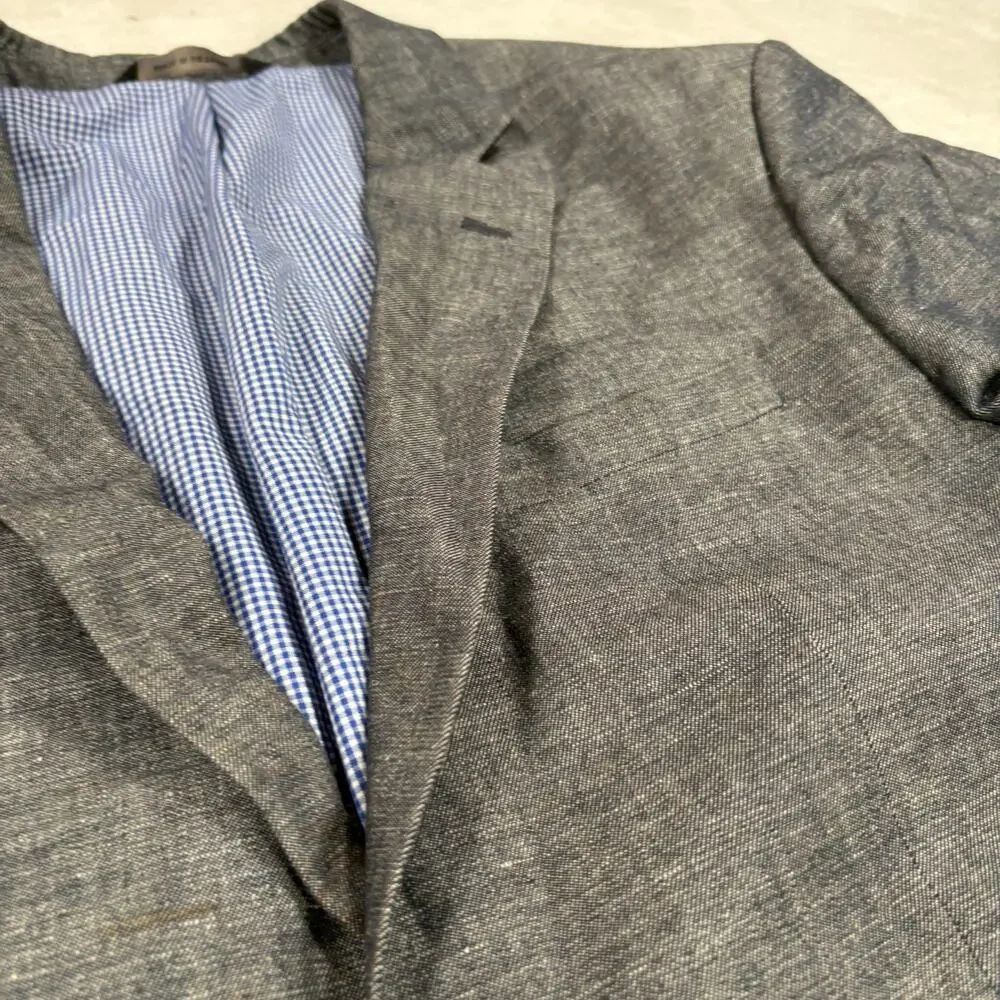 Banana Republic Mens Blazer 40R Gray Tailored Slim Fit Sport Coat Jacket